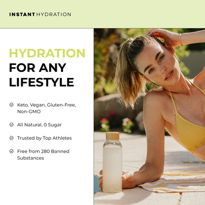 Instant Hydration Electrolytes Powder Packets - Watermelon Electrolyte Drink Mix - Zero Sugar - Keto, Vegan, Gluten-Free, Non-GMO - Boost Recovery, Brain Health, Muscle & Tissue Support- 30 Sticks
