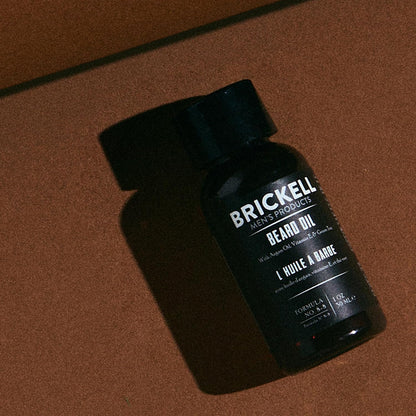 Brickell Men's Beard Oil for Men, Argan and Jojoba Oil to Strengthen and Soften Hair, With Vitamin E, 1 Ounce, Scented