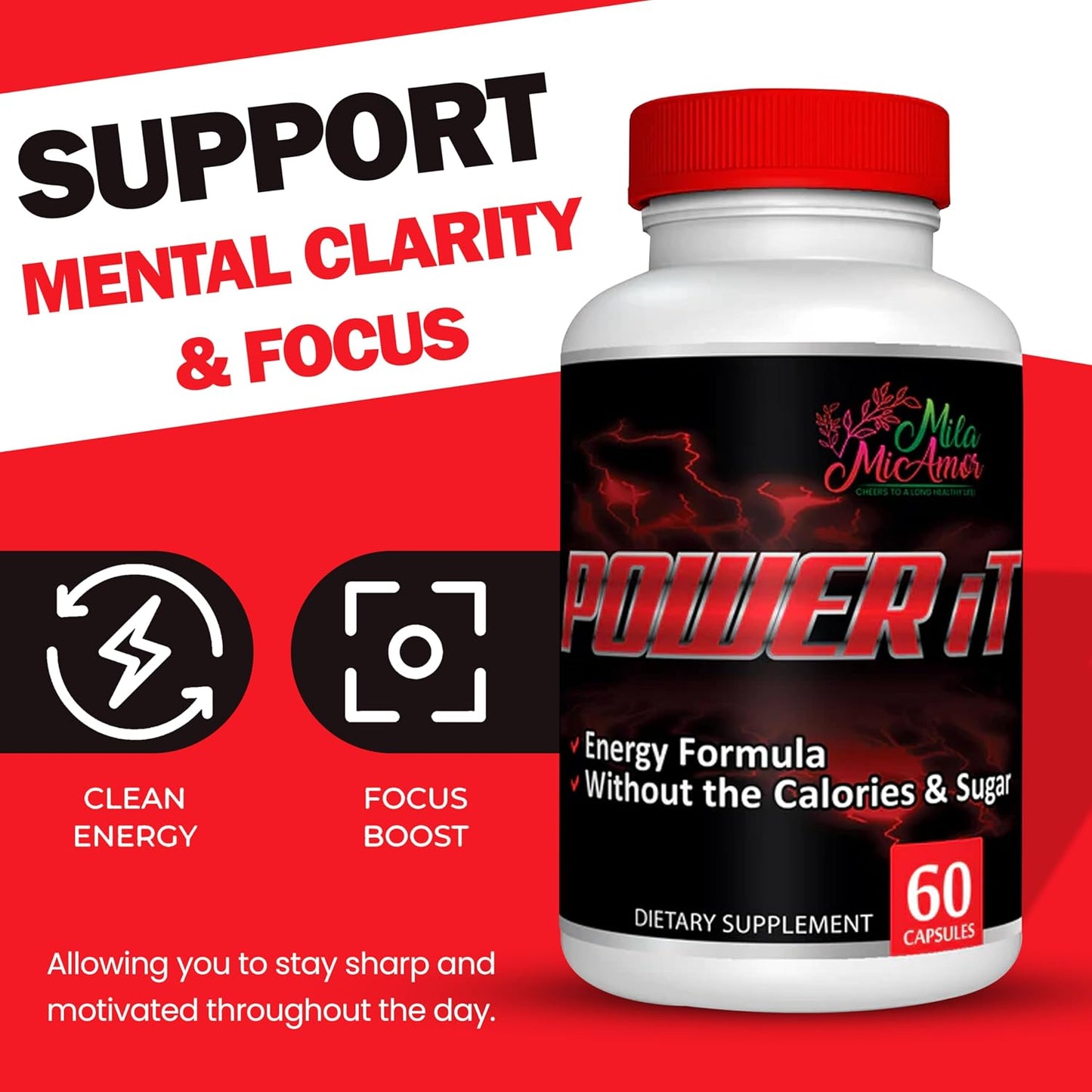Power It – Daily Wellness Support with Key Ingredients – No Added Sugar – 60 Capsules