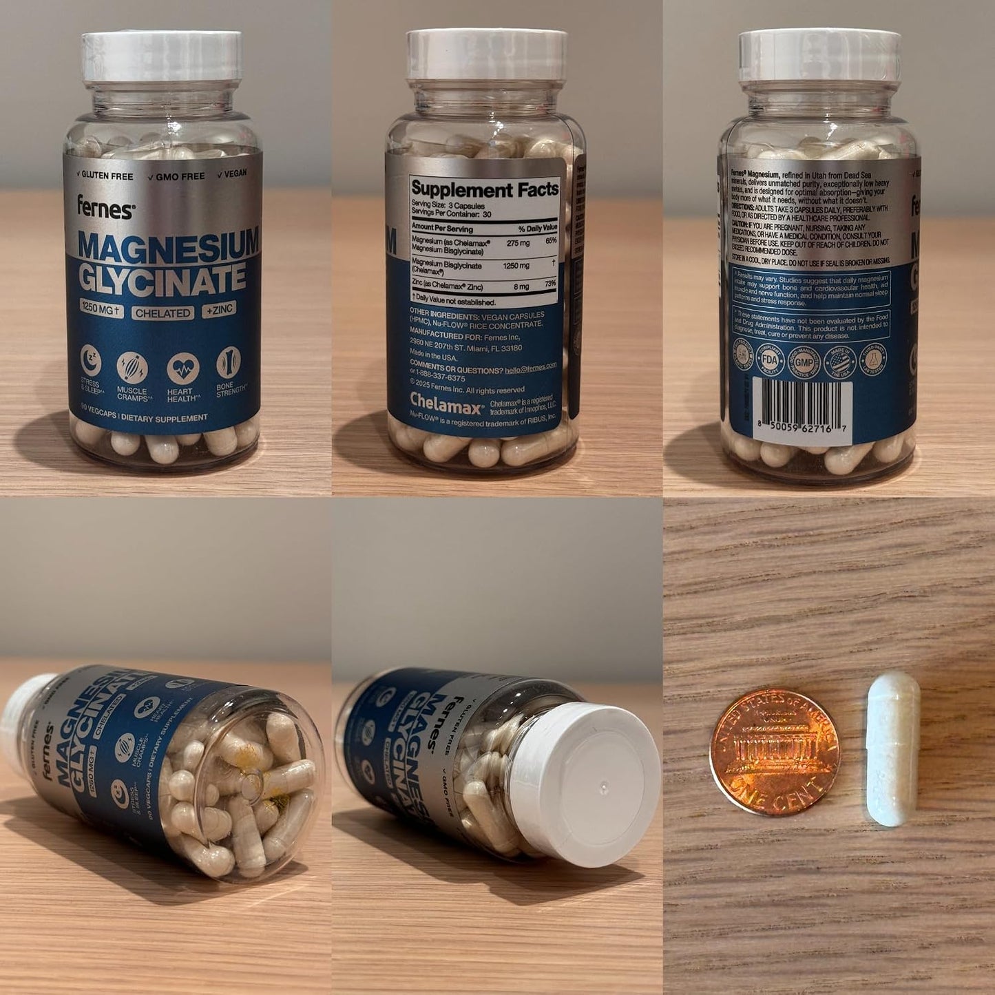 Magnesium Glycinate with Zinc - 275mg Elemental Magnesium + 8mg Zinc for Active Adults, Athletes & Anyone Under Stress Who Need Better Sleep, Muscle Recovery and Immune Support, 90 Capsules