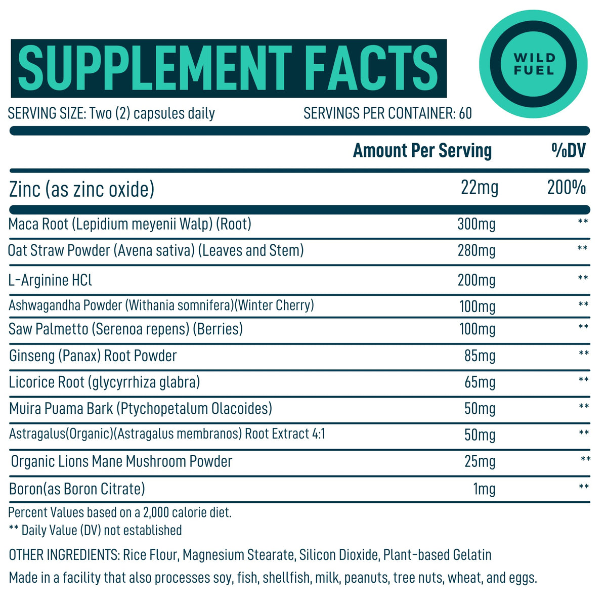 WILD FUEL Male Fertility Supplement and Dental Probiotics Health and Wellness Bundle