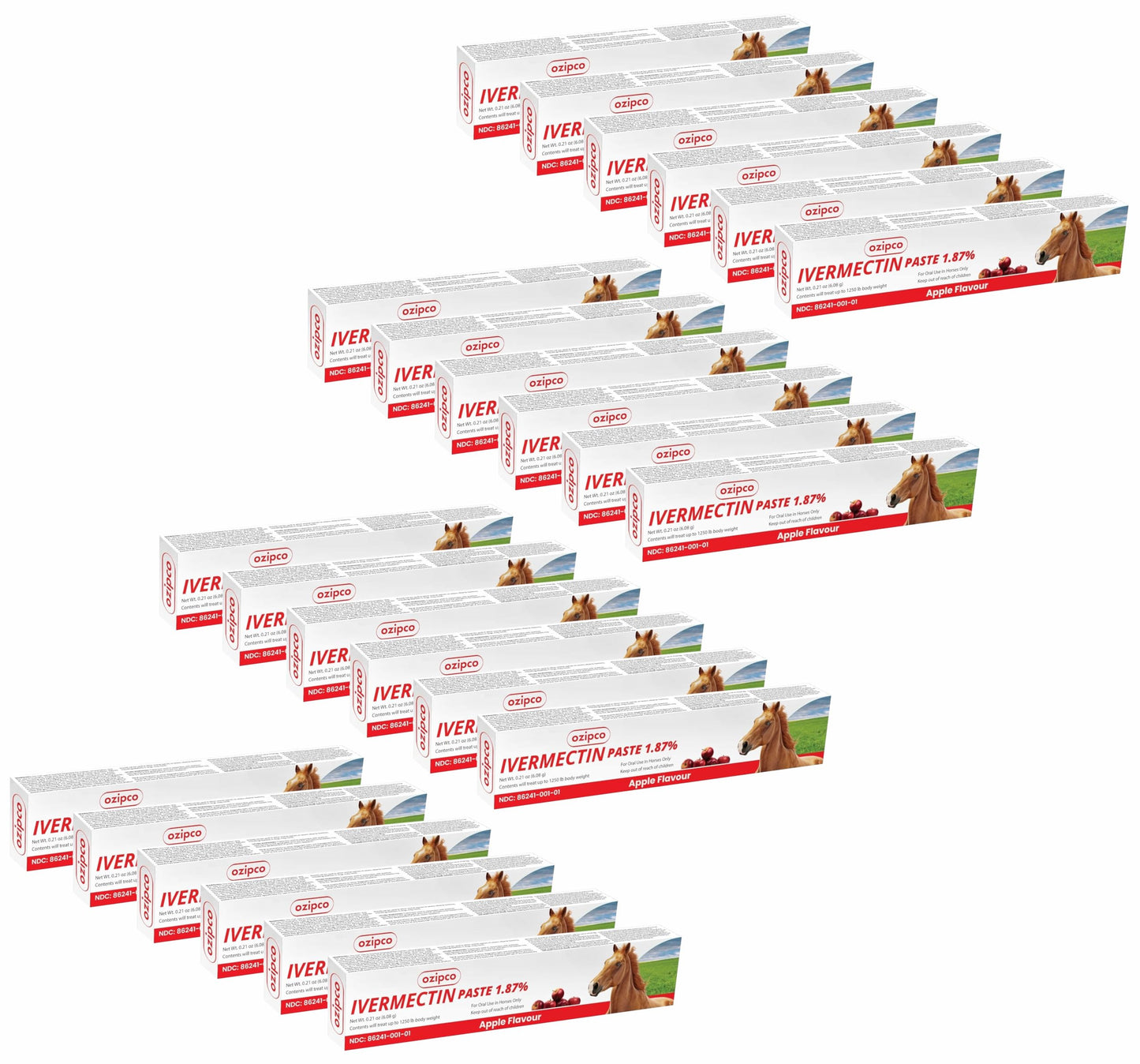 Ivermectin Horse Paste 1.87% | Apple Flavor – 6.08g Syringe for Equine Use Only Up to 1250 LB
