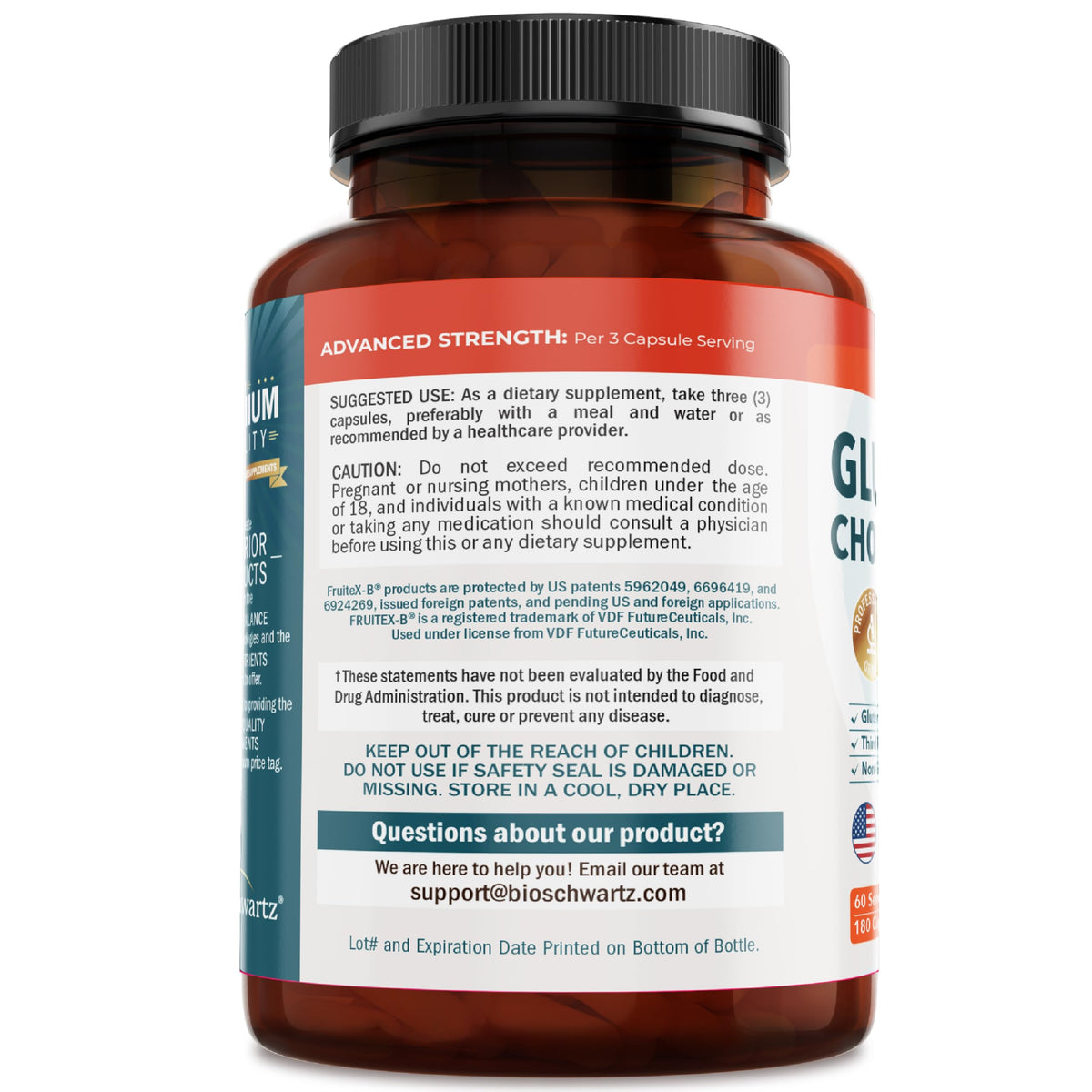 Glucosamine Chondroitin MSM Joint Support Supplement, 90 Capsules