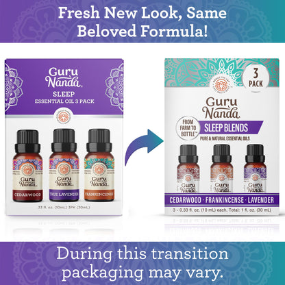 GuruNanda Essential Oils Set – 6 Pack (10mL Each), Lavender, Peppermint, Eucalyptus, Lemongrass, Grapefruit & Ylang Ylang, 100% Natural Aromatherapy Oils for Diffuser, Massage & DIY Candle Making