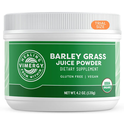 Vimergy USDA Organic Barley Grass Juice Powder, Trial Size - 30 Servings – Super Greens