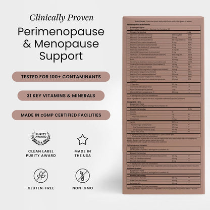 Perelel Perimenopause Support Vitamins for Women, Multivitamin and Omega 3