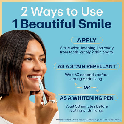 Lumineux 2-in-1 Teeth Whitening Pen, Removes Coffee & Tea Stains