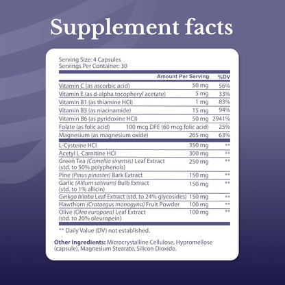 Hear Plus - Tinnitus Supplement - Advanced Hearing Formula for Ringing Ears with Ginkgo Biloba, Pine Bark Extract & Magnesium - 120 Capsules