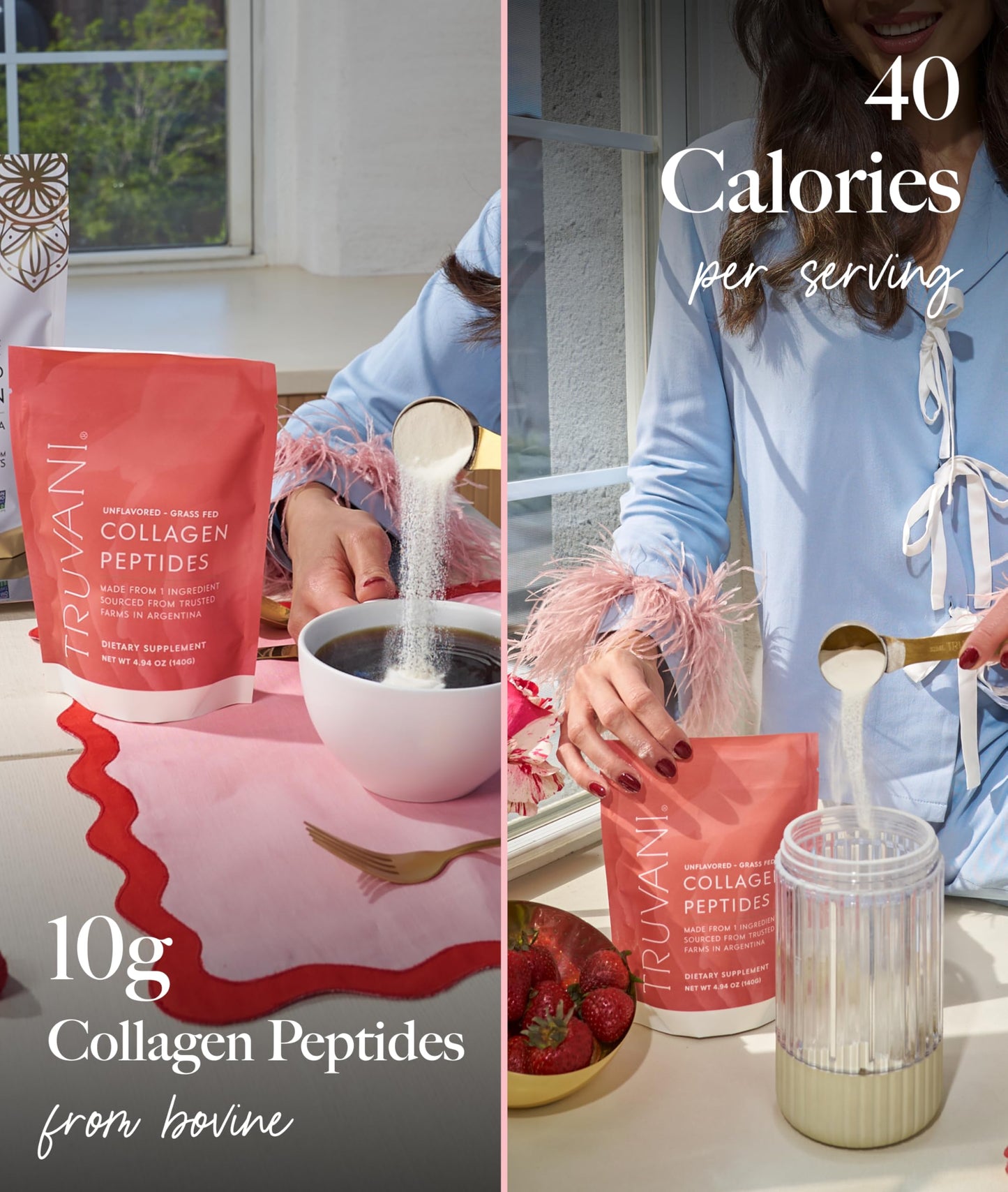 Truvani Hydrolyzed Collagen Peptides | Unflavored | 28 Servings | 20g Grass-Fed Collagen Protein Powder | Promotes Hair, Nail, Skin, and Joint Health | Keto | Gluten & Dairy Free