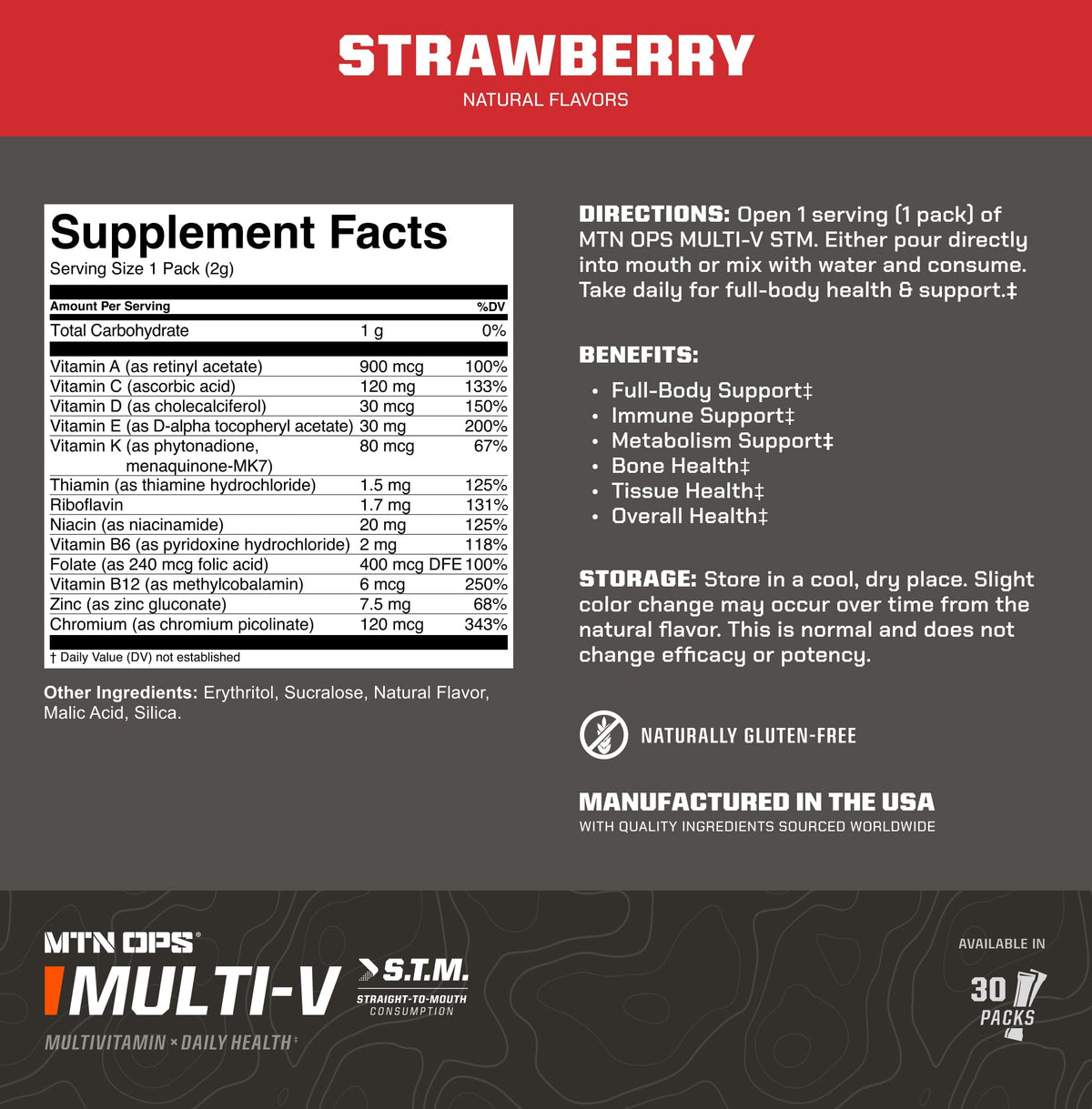 MTN OPS Multi-V Daily Multivitamin for Men & Women, 90 Capsules