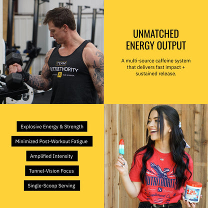 Nutrithority - 1.21GW High Stim Pre Workout Powder for Men (Hawaiian Tango)