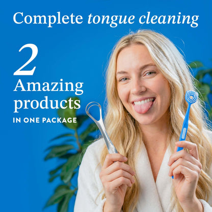 Mouthology Tongue Scraper for Adults (2 Pack), Reduce Bad Breath, Metal Tongue Scraper, Tongue Cleaner, Tongue Scraper, Stainless Steel Tongue Scraper, Tongue Cleaner for Adults, Tongue Scrubber