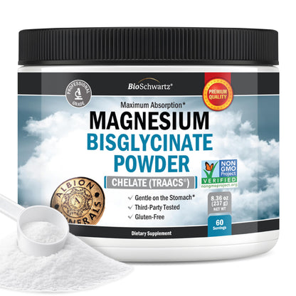 Magnesium Bisglycinate Chelated Supplement -180 Capsules