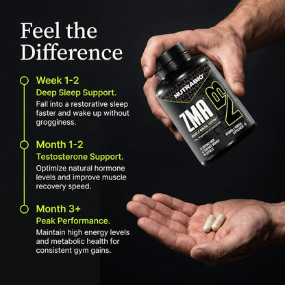 NutraBio ZMA Supplements for Men & Women- Zinc Magnesium Supplements to Support Hormone Levels, Peak Performance, Sleep, Muscle Recovery, Immune Health, 180 Ct.