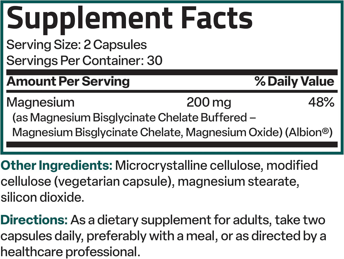 Bronson Magnesium Glycinate 200 MG Chelated High Absorption, 60 Capsules | Stress Relief, Sleep, Heart Health, Nerves, Muscles, and Metabolism Support, Vegetarian, Non-GMO, Gluten Free, Soy Free