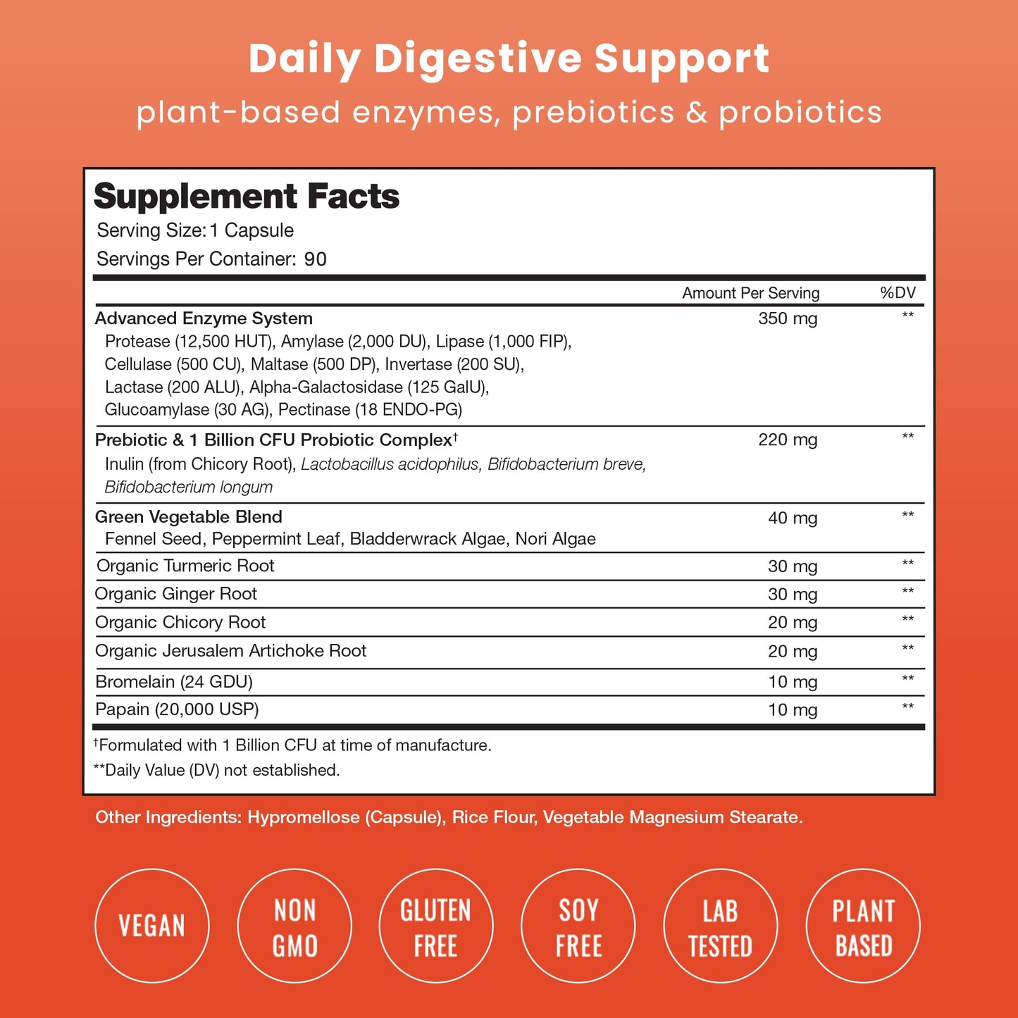 NutraChamps Digestive Enzymes with Probiotics and Prebiotics for Women & Men - 180 Vegan Capsules with Bromelain for Bloating & Optimal Gut Health