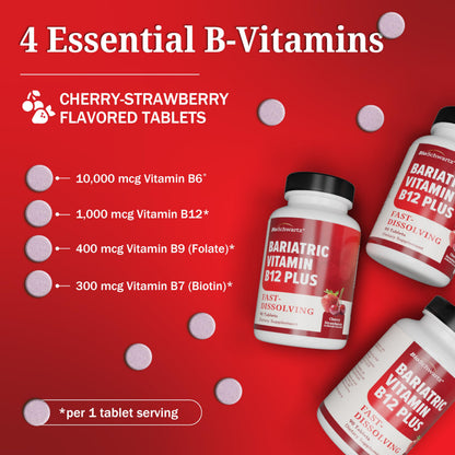Bariatric D3 K2 Dissolvable Tablets - 90 Cherry-Strawberry Tablets