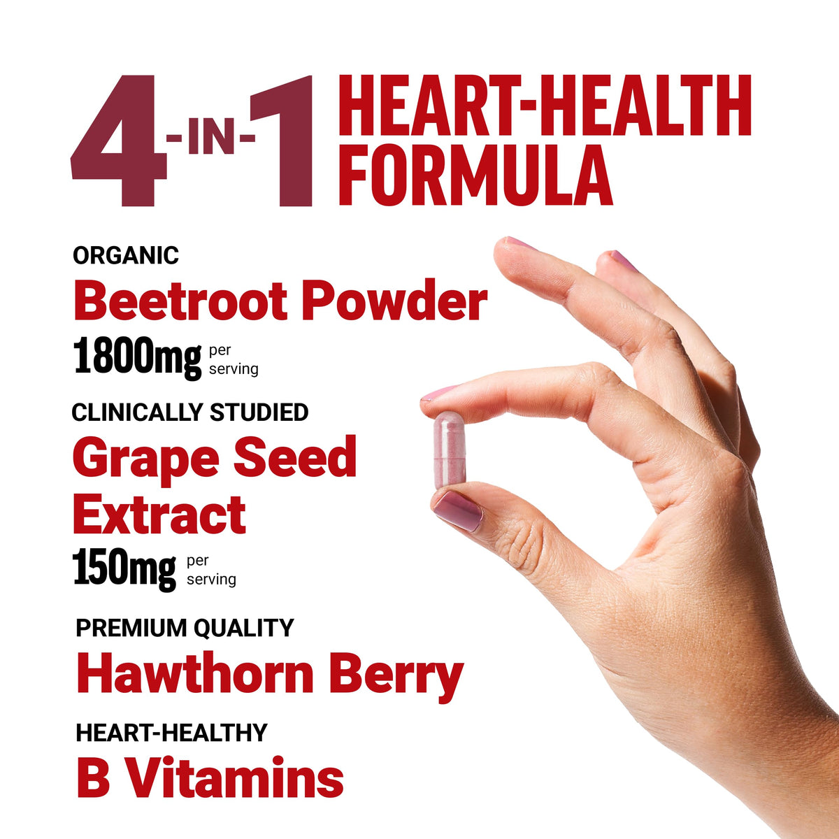 Force Factor Total Beets 1800mg Beet Root Capsules, Blood Pressure Support