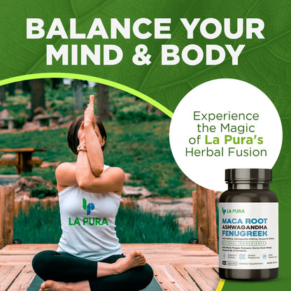 LaPura Ashwagandha 5000mg Maca Root 2000mg Fenugreek 3000mg Supplement