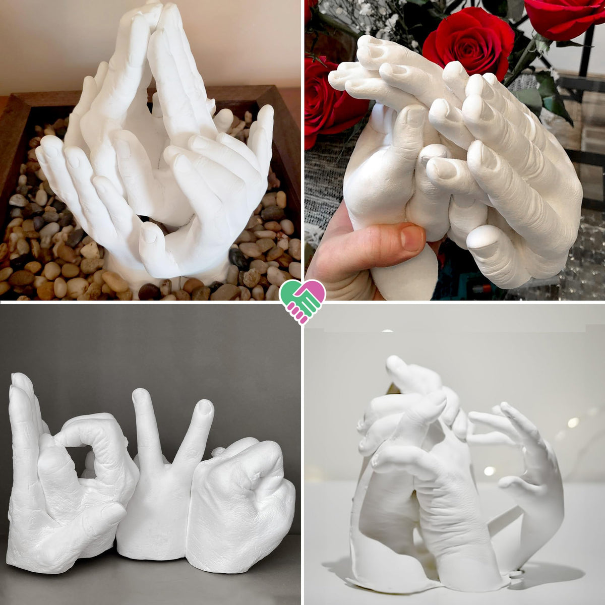 Luna Bean Huge Oversize XL Family Hand Casting Kit – Family Size Hand Molding Kit