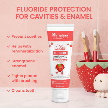 Himalaya Botanique Anticavity Fluoride Toothpaste, Fluoride with Multi-Benefit Support, Fights Cavities, Strengthens Enamel, Promotes Remineralization, Mint Flavor, 4 oz.