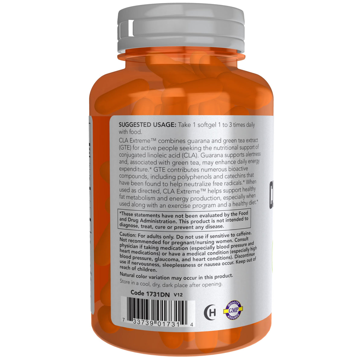 NOW Sports Nutrition, CLA Extreme™ (Conjugated Linoleic Acid) With Guarana & Green Tea