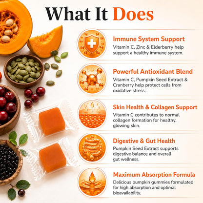 Pumpkin Seed Oil Beauty Gummies 3000mg, Saw Palmetto, 120 Vegan Chewables for Women Hair Growth, Strength, Skin Radiance, Biotin 2500mcg, Vitamin C, E, Zinc, Selenium, BioPerine, Pectin, Made in UK