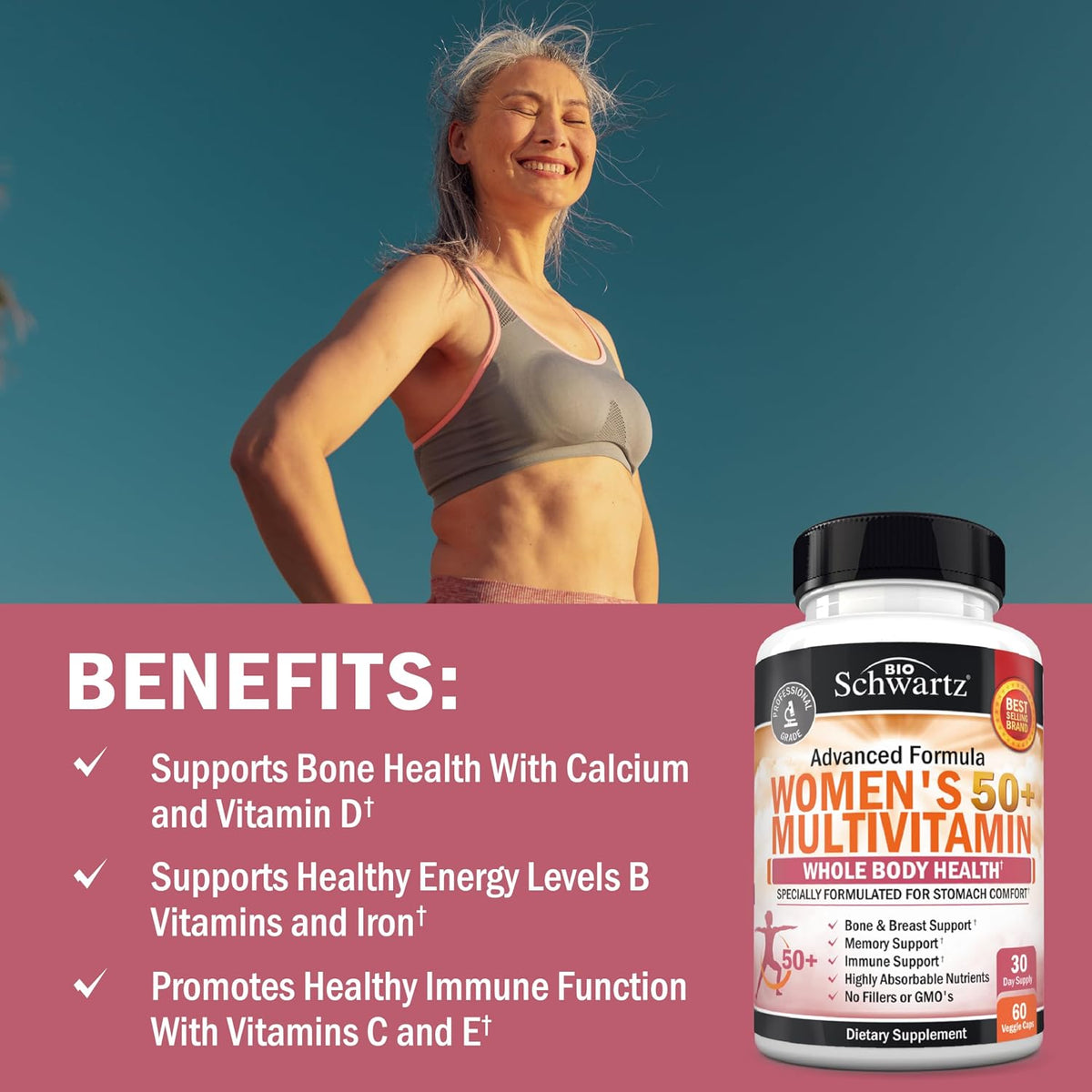 Daily Multivitamin for Women 50 & Over, 60 Capsules
