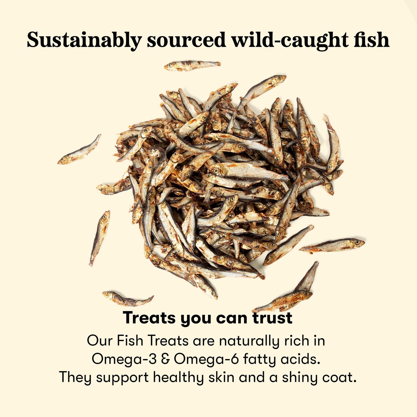 Plato Pet Treats Fish Dog Treats - Air-Dried, Single Ingredient Pet Treat - Omega 3 & 6 Fatty Acids to Support Skin and Coat - 100% Whole Fish - Wild Caught Baltic Sprat - 3 oz - 2 Pack