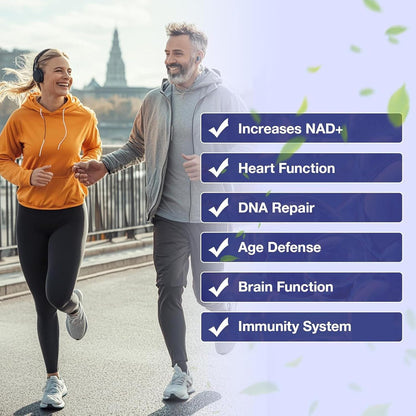 Mila Miamor NAD+ for Cellular Energy & Anti-Aging Supplement| Boost Focus, Vitality & Mitochondrial Function | Supports DNA Repair, Brain Health & Endurance | Non-GMO, Gluten-Free | 60 Capsules
