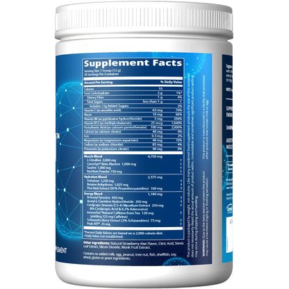 MRM Nutrition Driven Pre-Workout Powder | Strawberry Kiwi Flavored | 125mg Caffeine