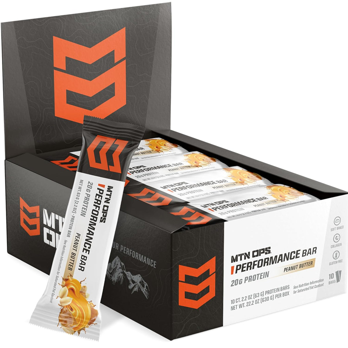MTN OPS Big Stick High Protein Meat Sticks Buffalo Style & Peanut Butter Bliss Performance Bars Bundle