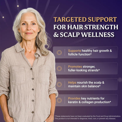 EVERFAITH Hair Formula Plus - Hair Growth Vitamins - Biotin for Hair Growth for Women & Men - with Keratin, Collagen, Saw Palmetto, Horsetail, Zinc, Ashwagandha, L-Lysine, Iron & More - 60 Capsules