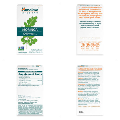 Himalaya Moringa, 60 Capsules, Green Superfood for Antioxidant Support and Wellness
