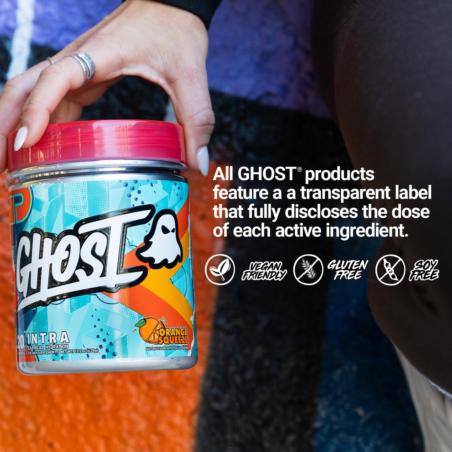 GHOST Intra Workout Powder, Welch's Grape - BCAAs &, EAAs, Nootropics & Hydration - Essential & Branch Chain Amino Acids Supports Muscle Recovery & Focus - Pre, Intra & Post Workout Powders