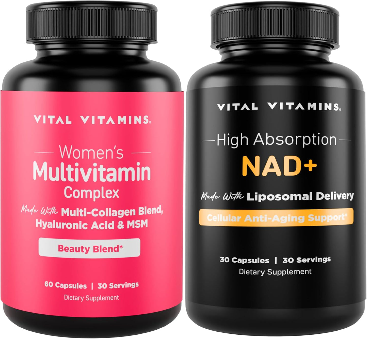 Vital Vitamins Women's Multivitamin Complex + NAD+ Supplement