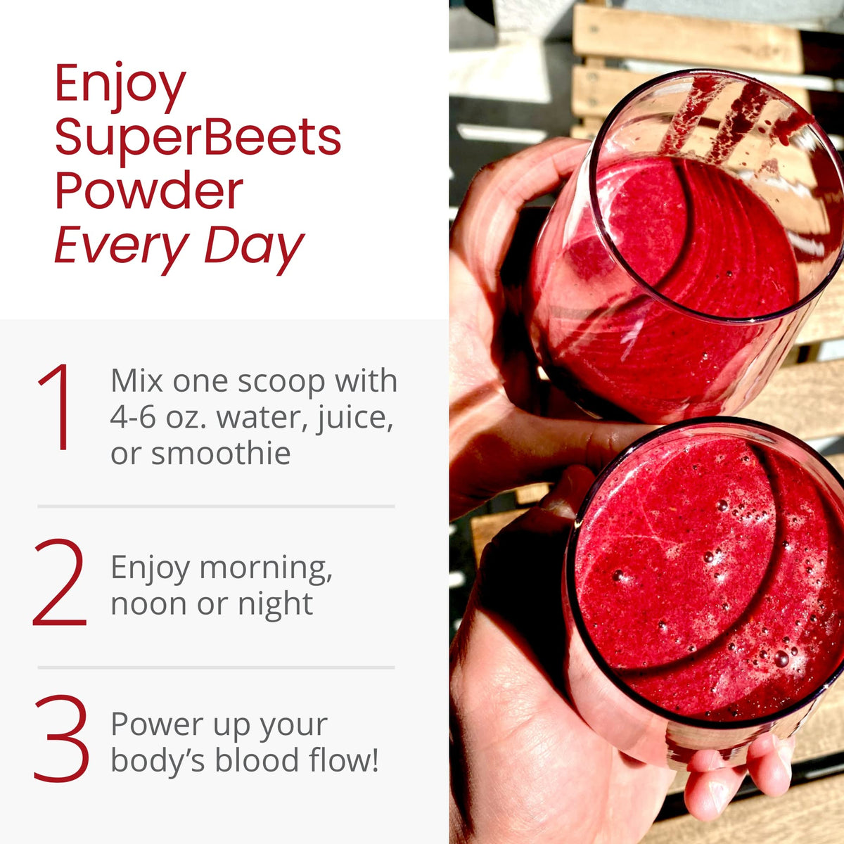 HumanN SuperBeets Original Apple - Beet Root Powder - Nitric Oxide Boost for Blood