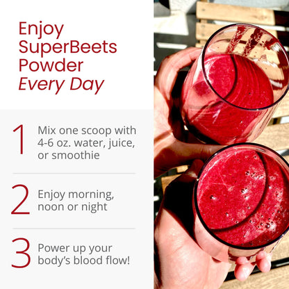 HumanN SuperBeets Original Apple - Beet Root Powder - Nitric Oxide Boost for Blood