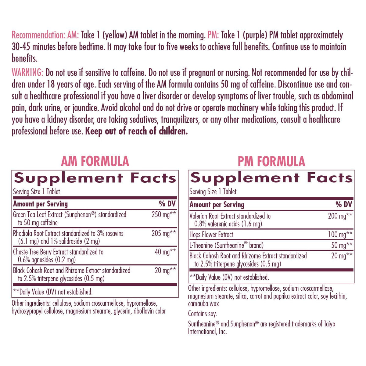 Nature's Way AM/PM PeriMenopause and Menstrual Cycle Symptom Support