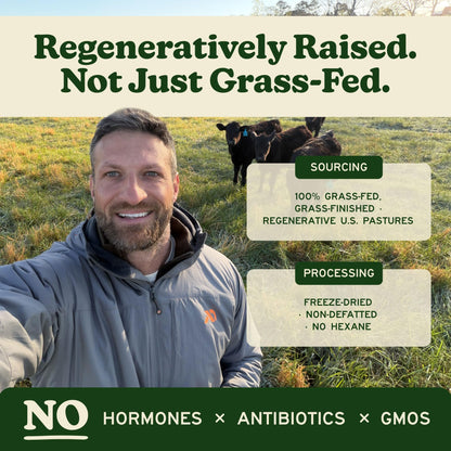MK Supplements Grass-Fed Desiccated Beef Liver, Non-Defatted, Made in USA | 3,000mg per serving, 150 capsules, 30 servings, freeze-dried, regeneratively raised, amber glass bottle, family owned
