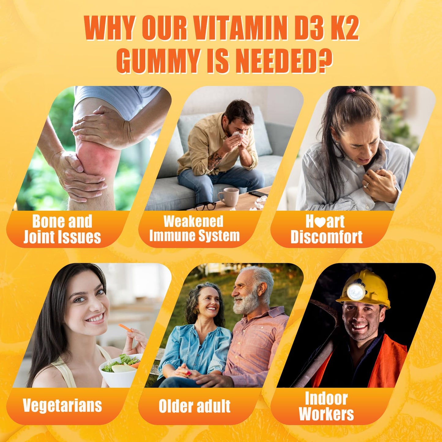 Vitamin D3 K2 Gummies 5000IU / 10,000 IU with Omega-3 250mg + K2(MK-7) 100mcg - 5X Absorption Than Standard D3K2,with Vitamin C, Zinc,and 5 Organic Vegetables,Supports Bone & Teeth Strength, Immune
