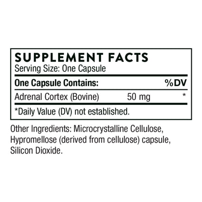 THORNE Adrenal Cortex - Bovine Adrenal Cortex Supplement for Cortisol Management