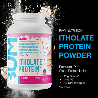RAW Whey Isolate Protein Powder, Vanilla Oatmeal Cookie (CBUM Itholate Protein) - 100% Grass-Fed Sports Nutrition for Muscle Growth & Recovery - Low-Fat, Low Carb, Naturally Flavored - 25 Servings