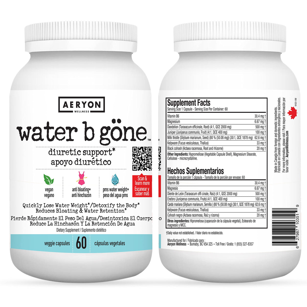 Water B Gone – Diuretic Pills for Women – Reduce Water Retention and Bloating – Find PMS