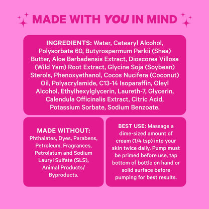 Pink Stork Menopause Supplement & Progesterone Cream for Women to Support Hormone Balance