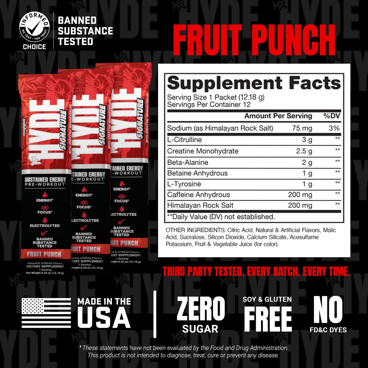 ProSupps Mr. Hyde Signature Pre Workout Powder with Creatine, Beta Alanine & Caffeine - Performance, Energy & Endurance - Clean Fitness & Gym Supplements for Men & Women (Blue Razz, 30 Servings)
