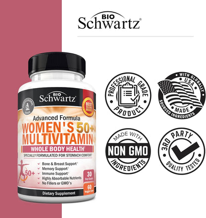 Daily Multivitamin for Women 50 & Over, 60 Capsules