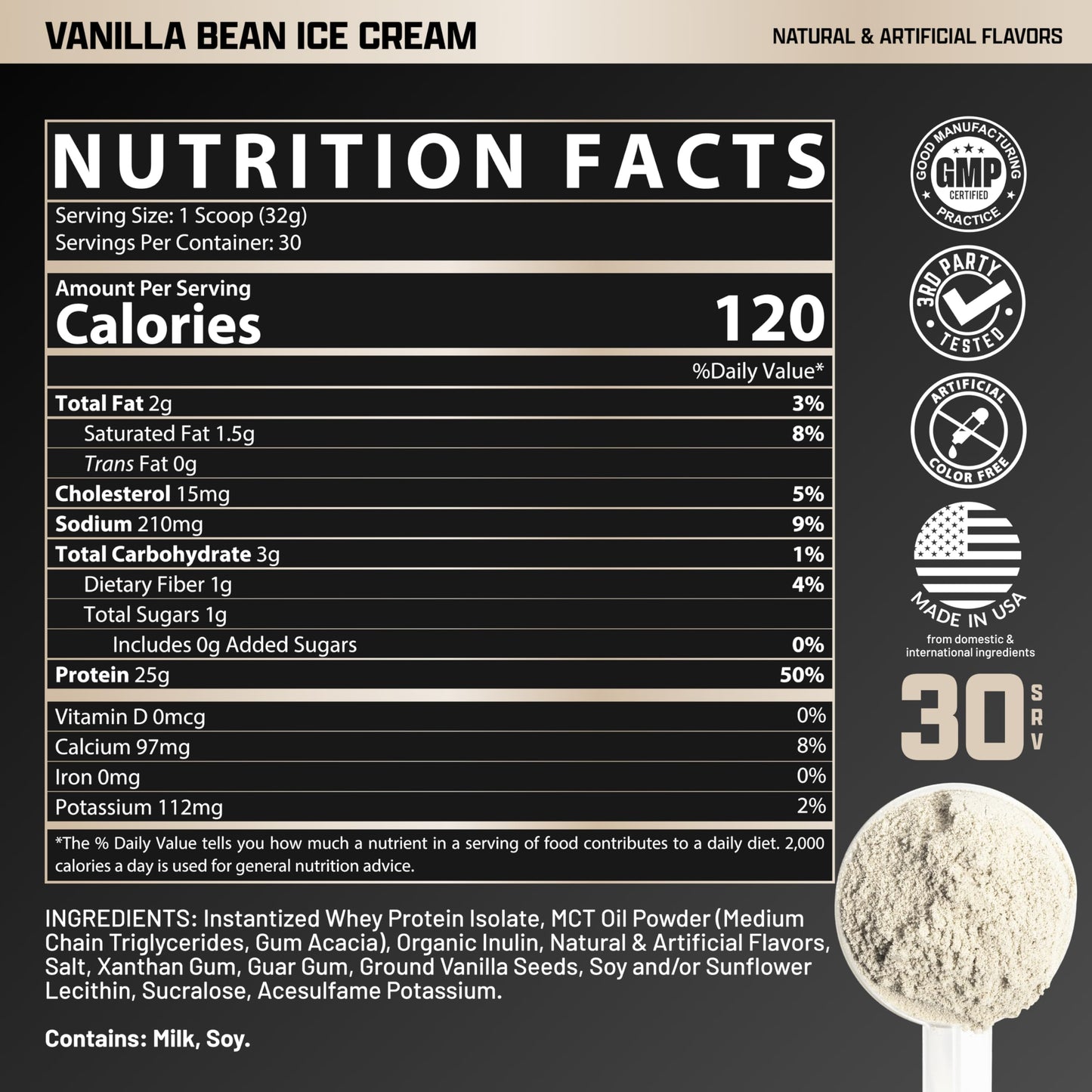 Nutrex Research IsoFit Whey Protein Powder Instantized 100% Whey Protein Isolate (30 Servings (Pack of 1), Vanilla Bean Ice Cream)