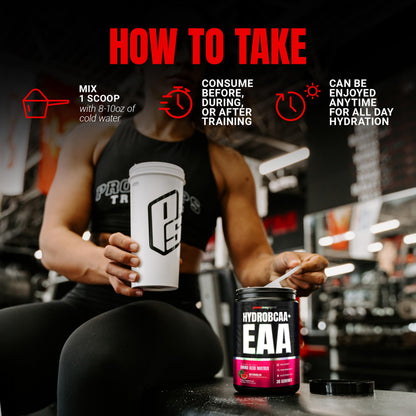 ProSupps HydroBCAA Essential Amino Acids Powder, Fruit Punch - Workout Supplement with BCAA, EAAs & Electrolytes for Hydration & Recovery - Stimulant-Free, Soy & Gluten-Free - 30 Servings