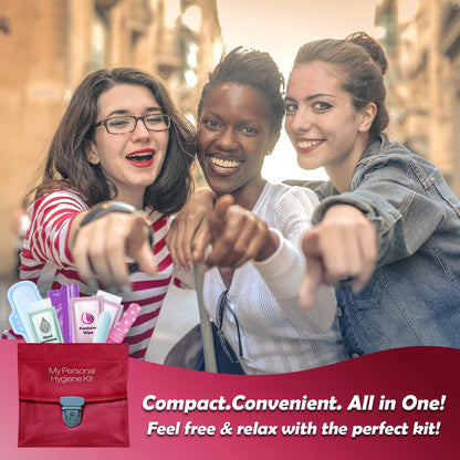 Menstrual Kit All-in-One | Convenience on The Go | Single Period Kit Pack for Travelling, Tweens